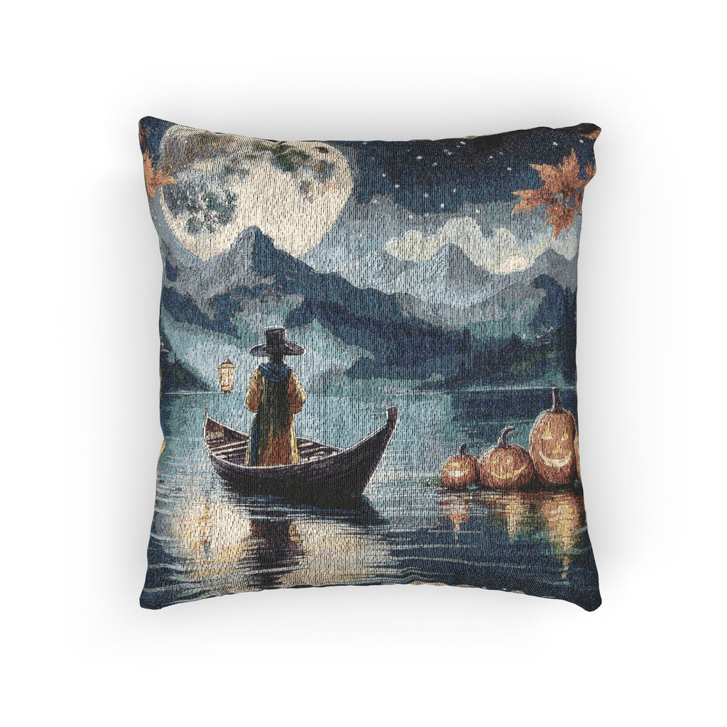 Woven Pillow – Fall Night on Lake Como
