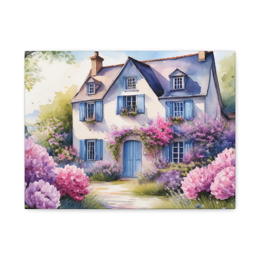 Canvas Wall Art - English Garden Spring Cottage
