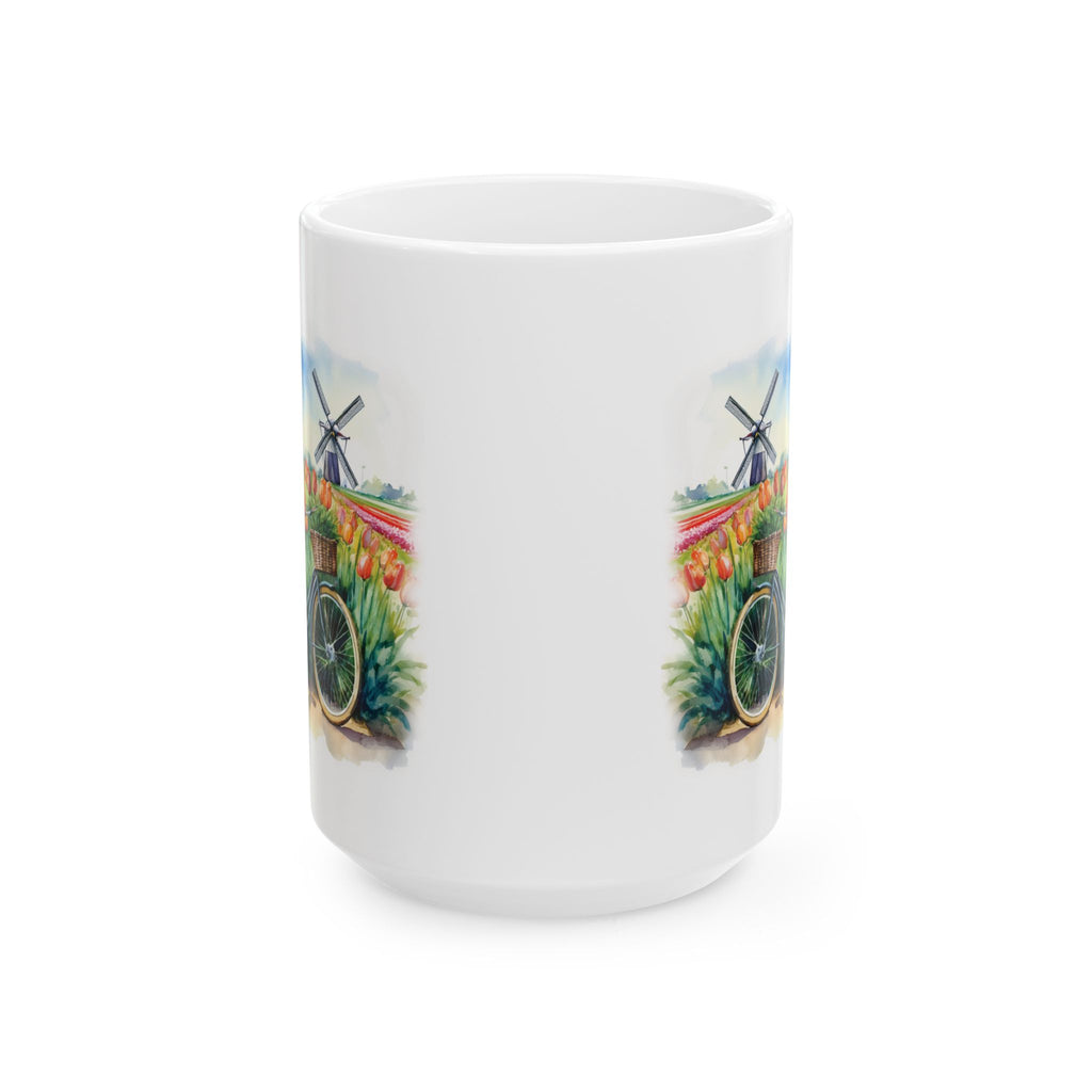 Ceramic Mug – Netherlands Tulips & Windmills