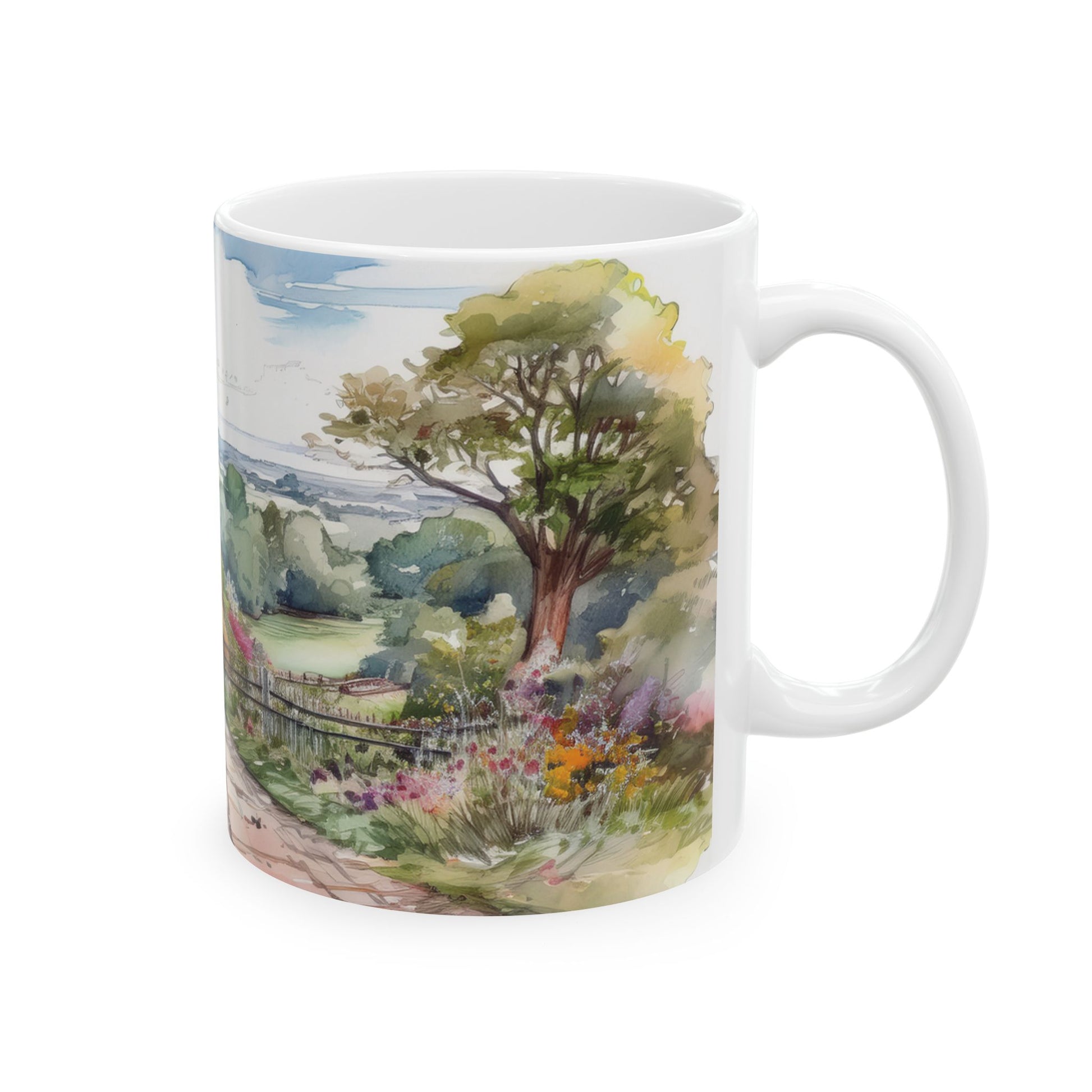 Ceramic Mug – Countryside Garden Path