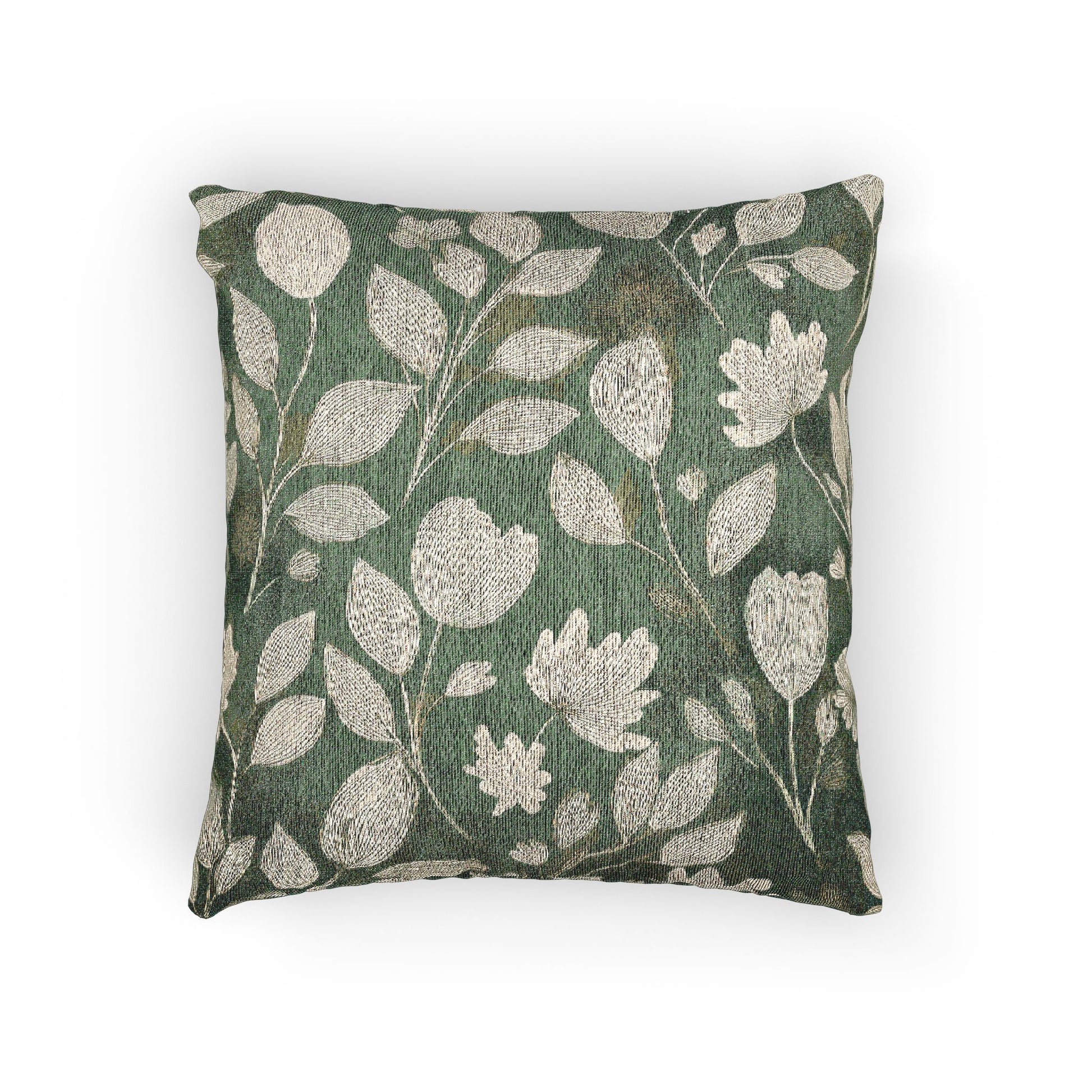Woven Pillow – Sage Botanical Bloom