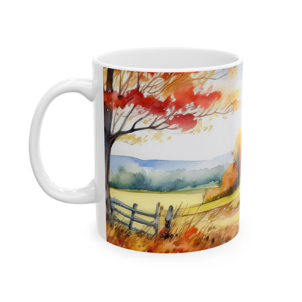Ceramic Mug – Fall Cottage