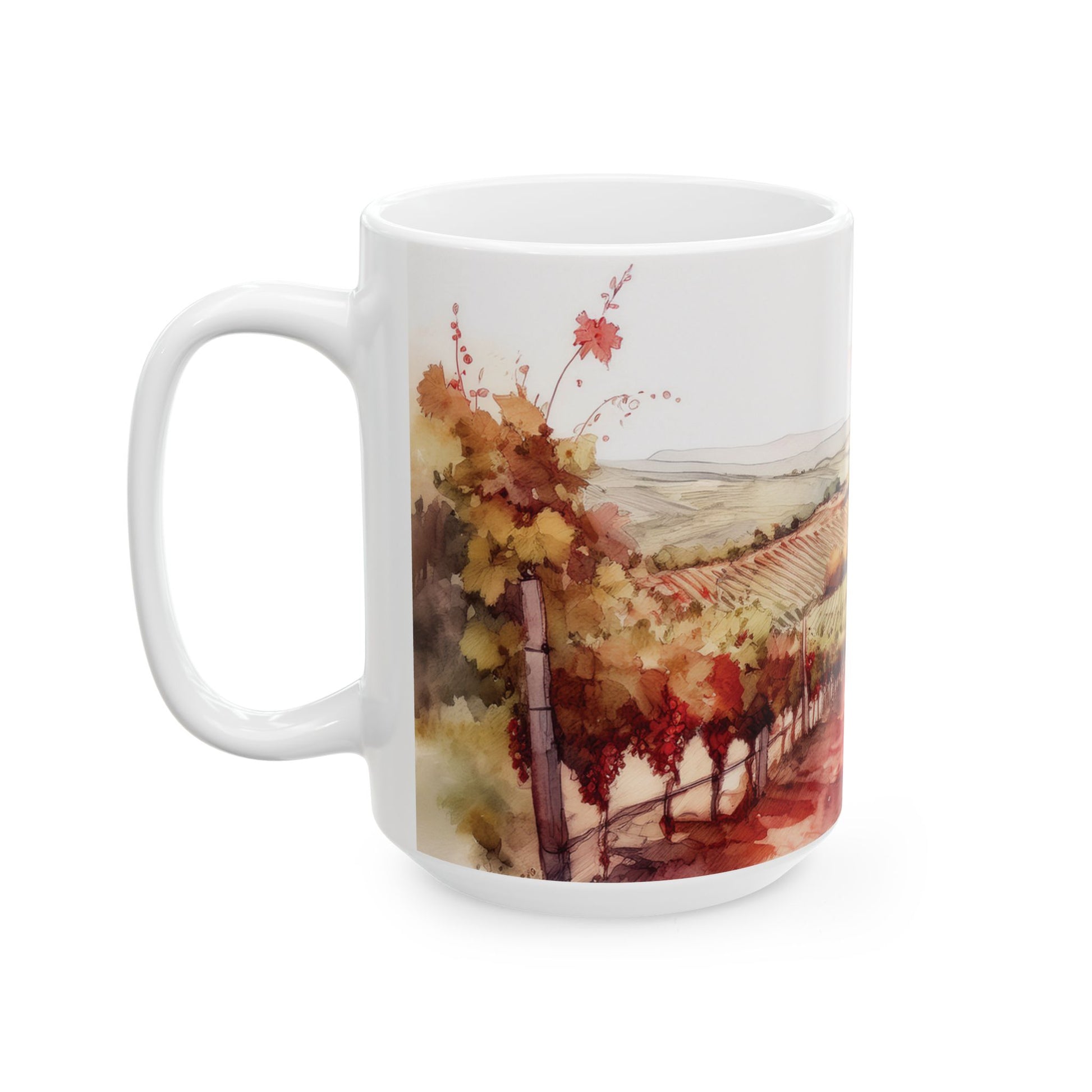 Ceramic Mug – Vineyard Countryside