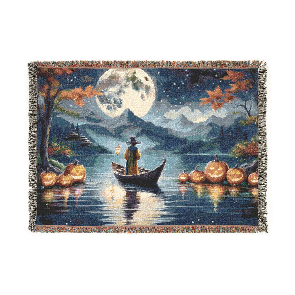 Woven Blanket – Fall Night on Como Lake