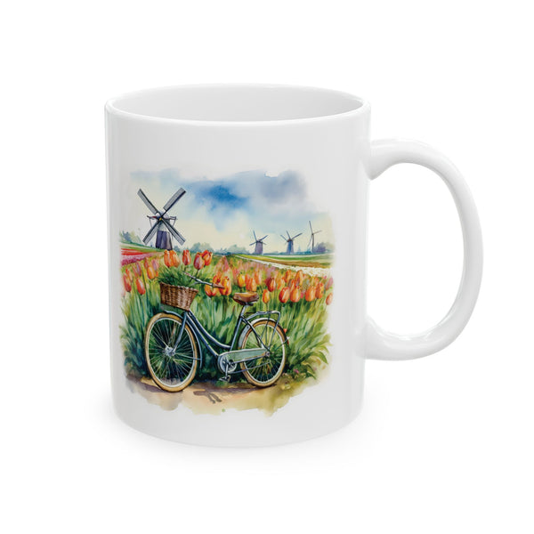 Ceramic Mug – Netherlands Tulips & Windmills