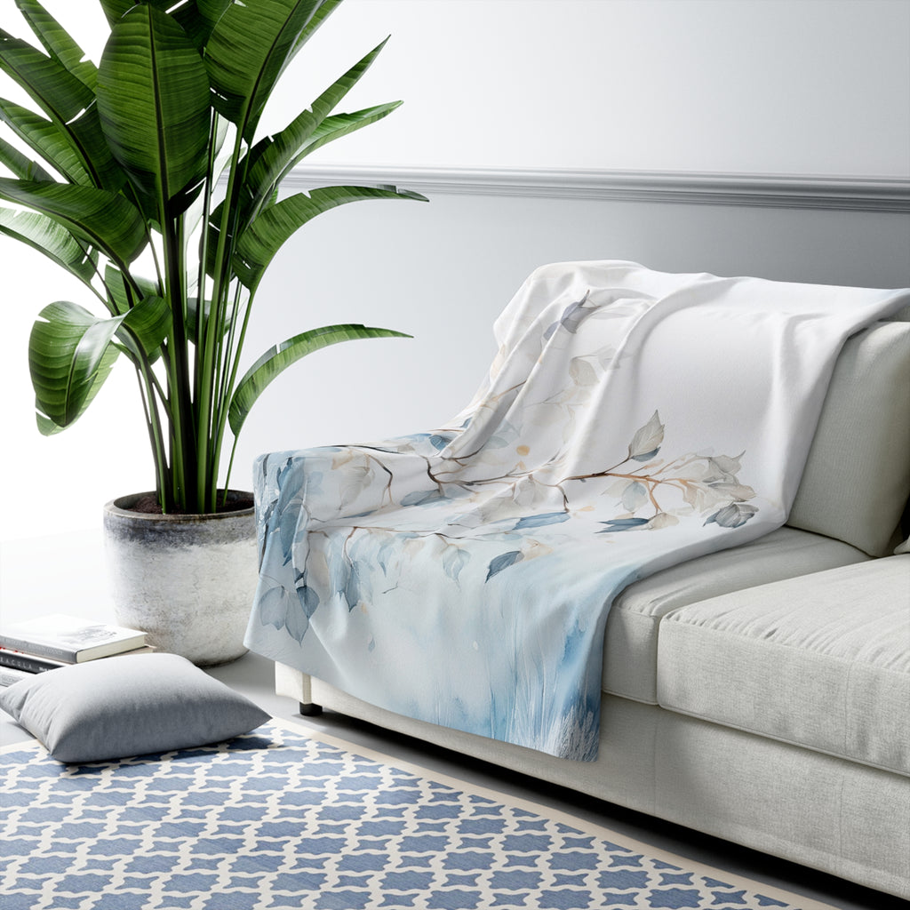 Sherpa Fleece Blanket – Frosted Birch