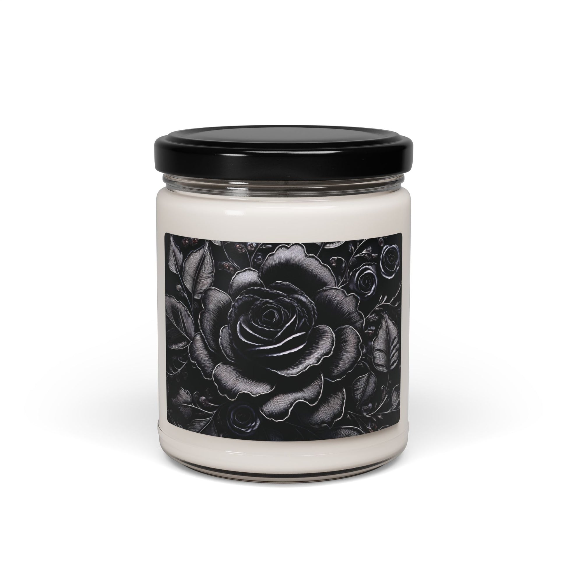 Scented Soy Candle - Midnight Elegance Large Rose