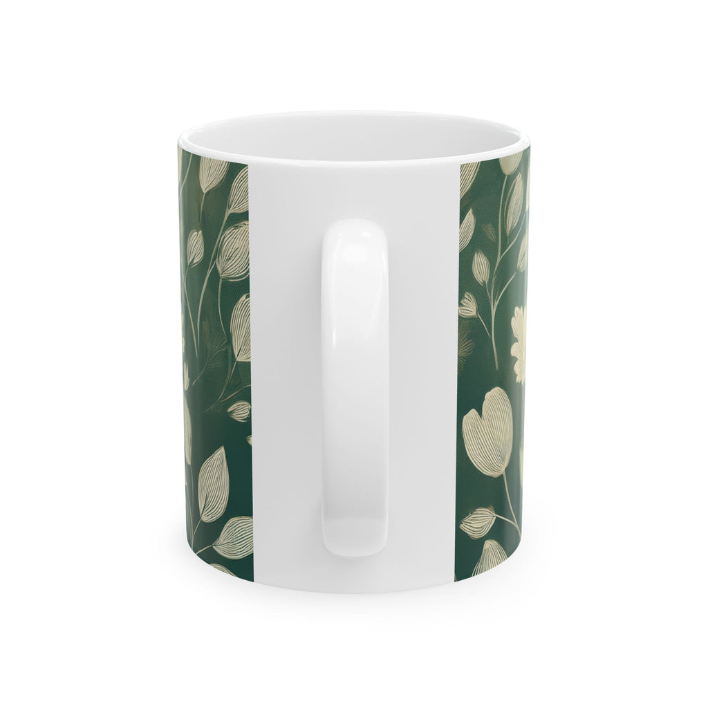 Ceramic Mug – Green Botanical