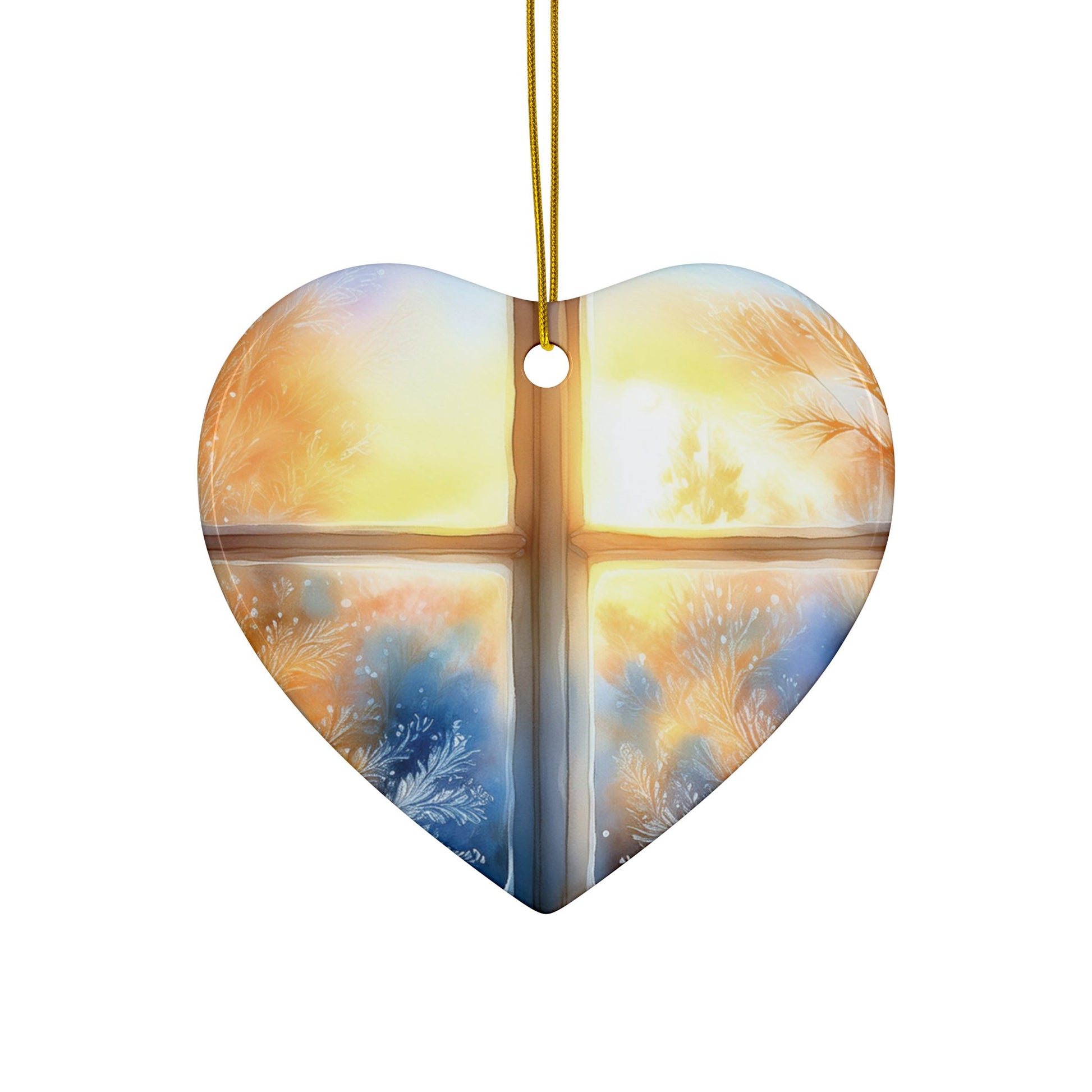 Ceramic Ornament – Peaceful Light & Holiday Blessing