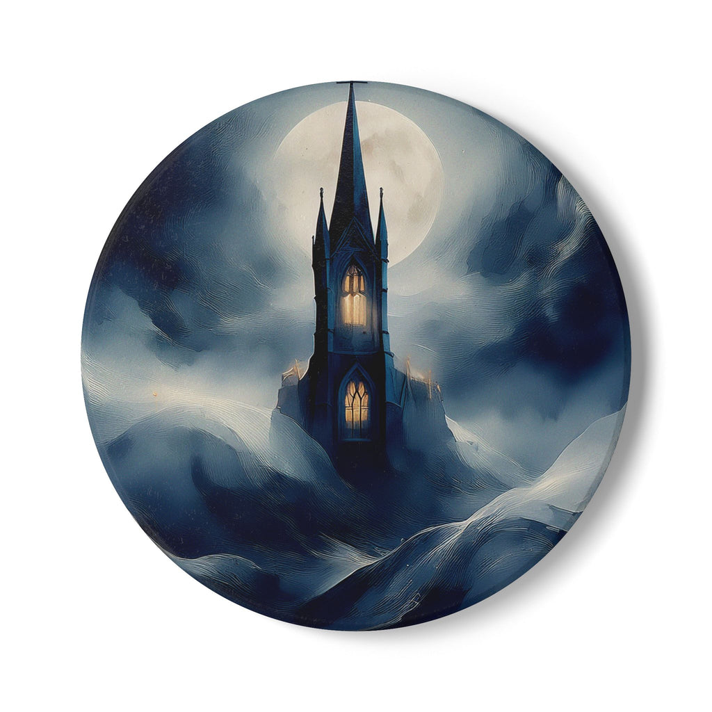 Ceramic coaster – Midnight Belfry by Kjuut Design