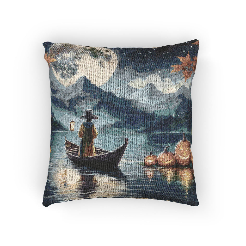 Woven Pillow – Fall Night on Lake Como