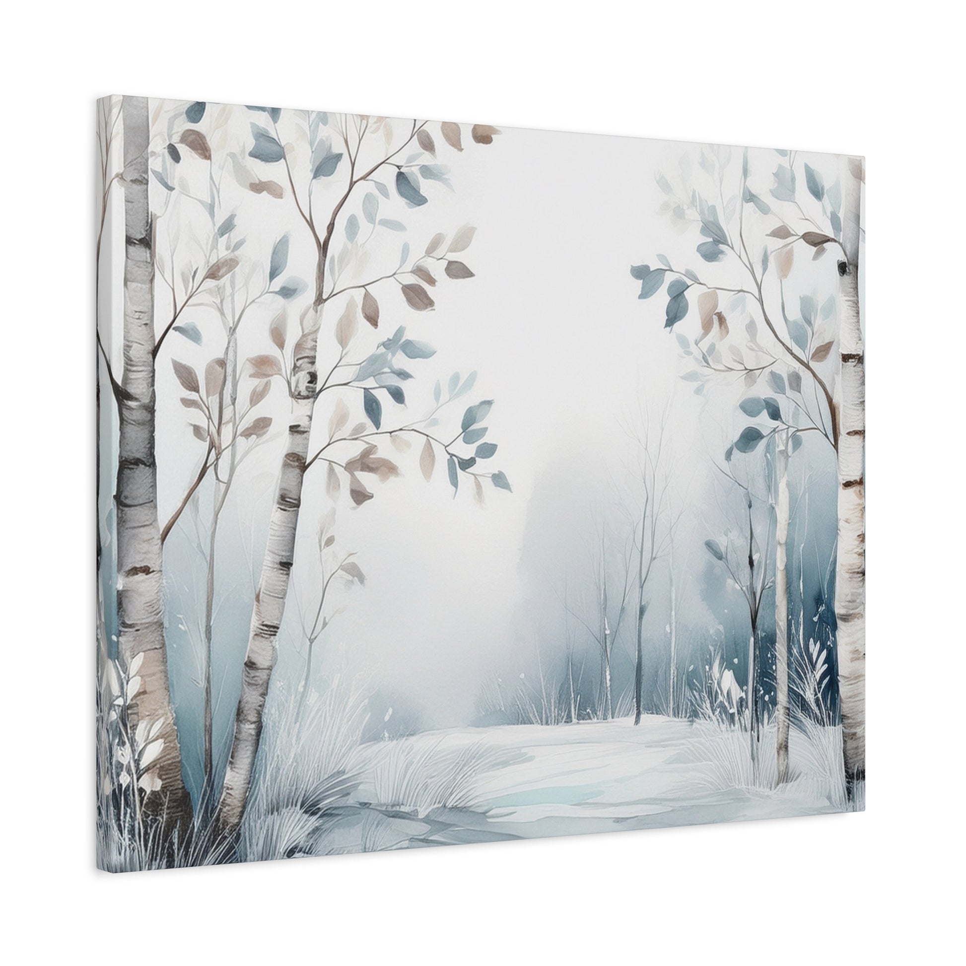 Canvas Wall Art – Frosted Birch Meadow