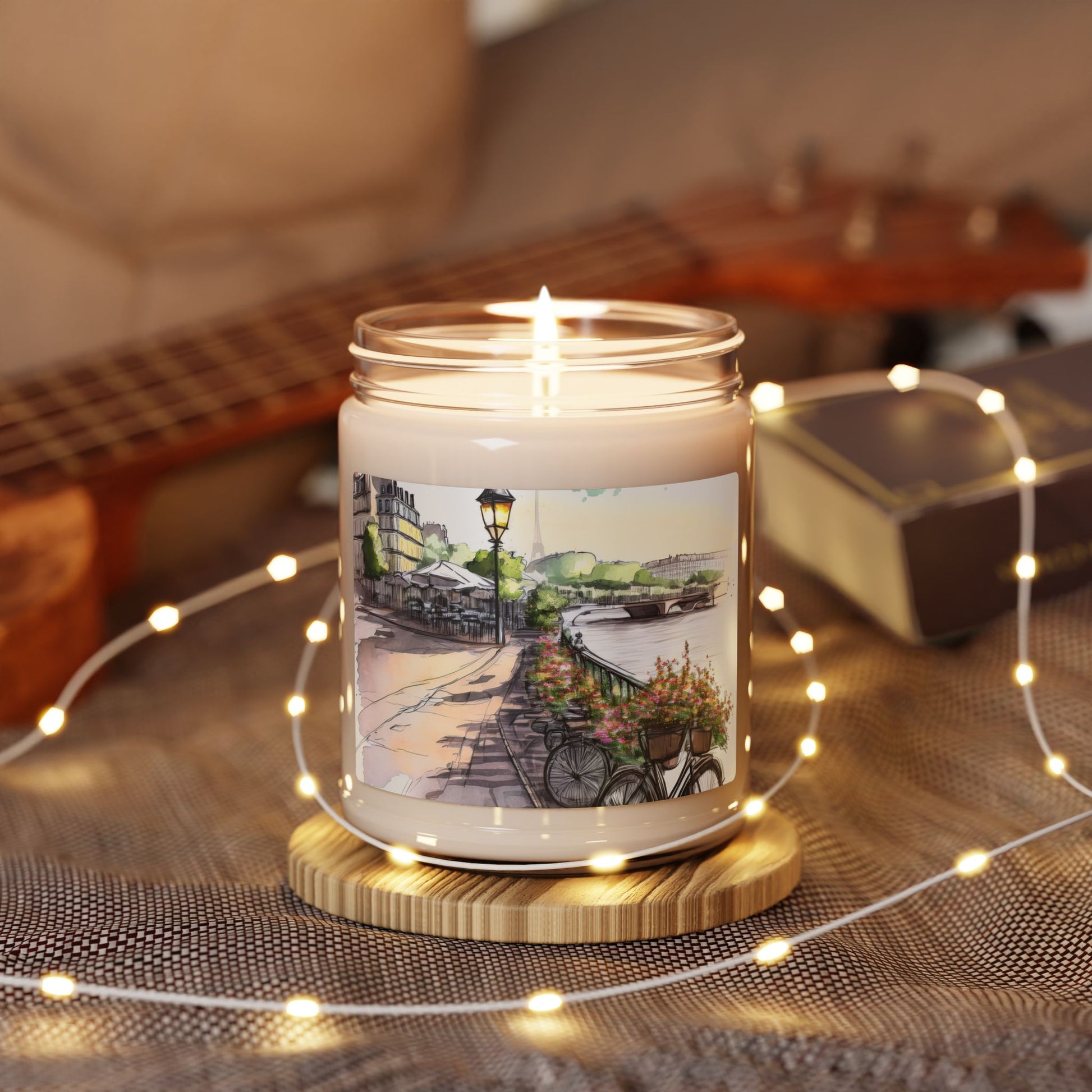 Scented Soy Candle - French Promenade & Bicycle