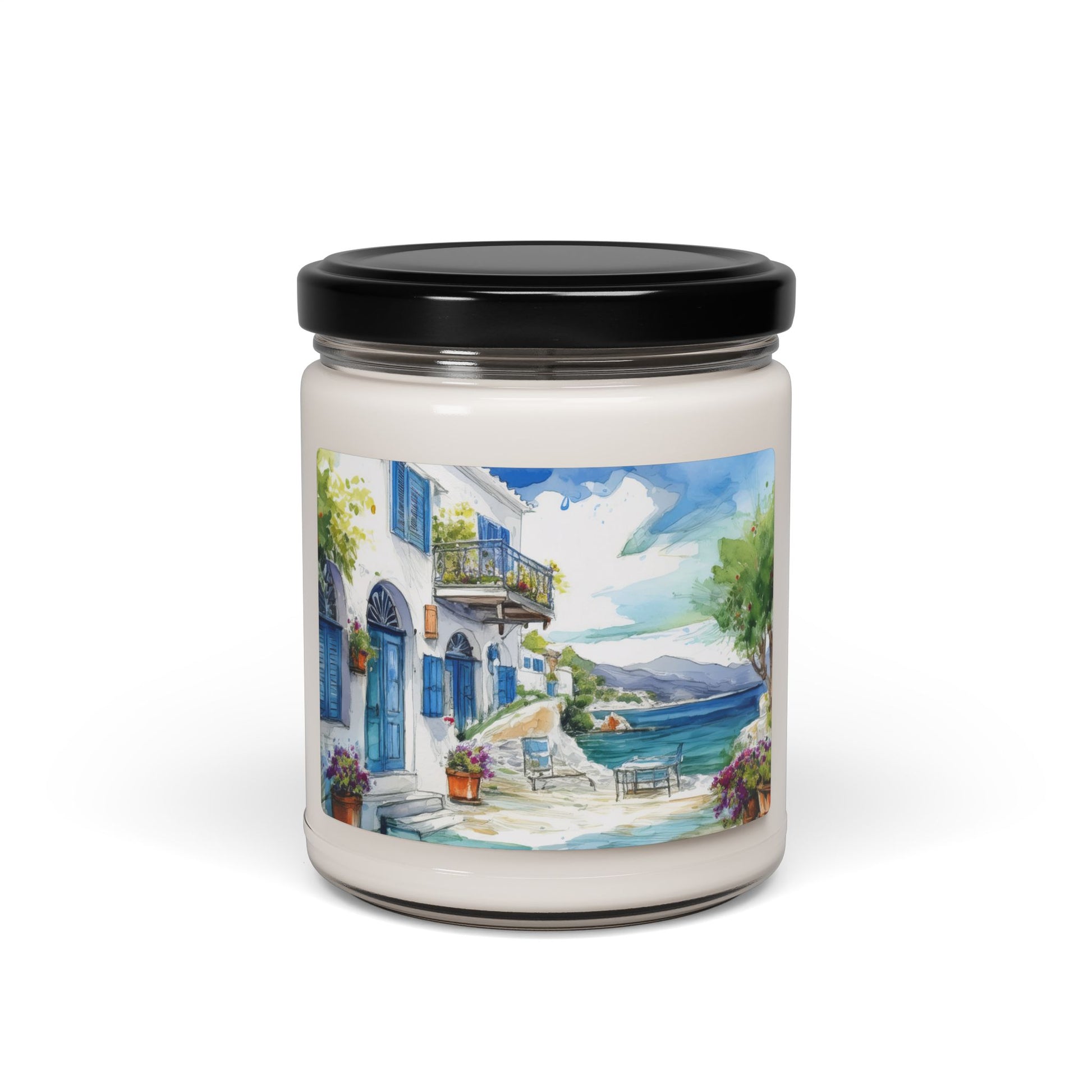 Scented Soy Candle - Mediterranean House by the Sea