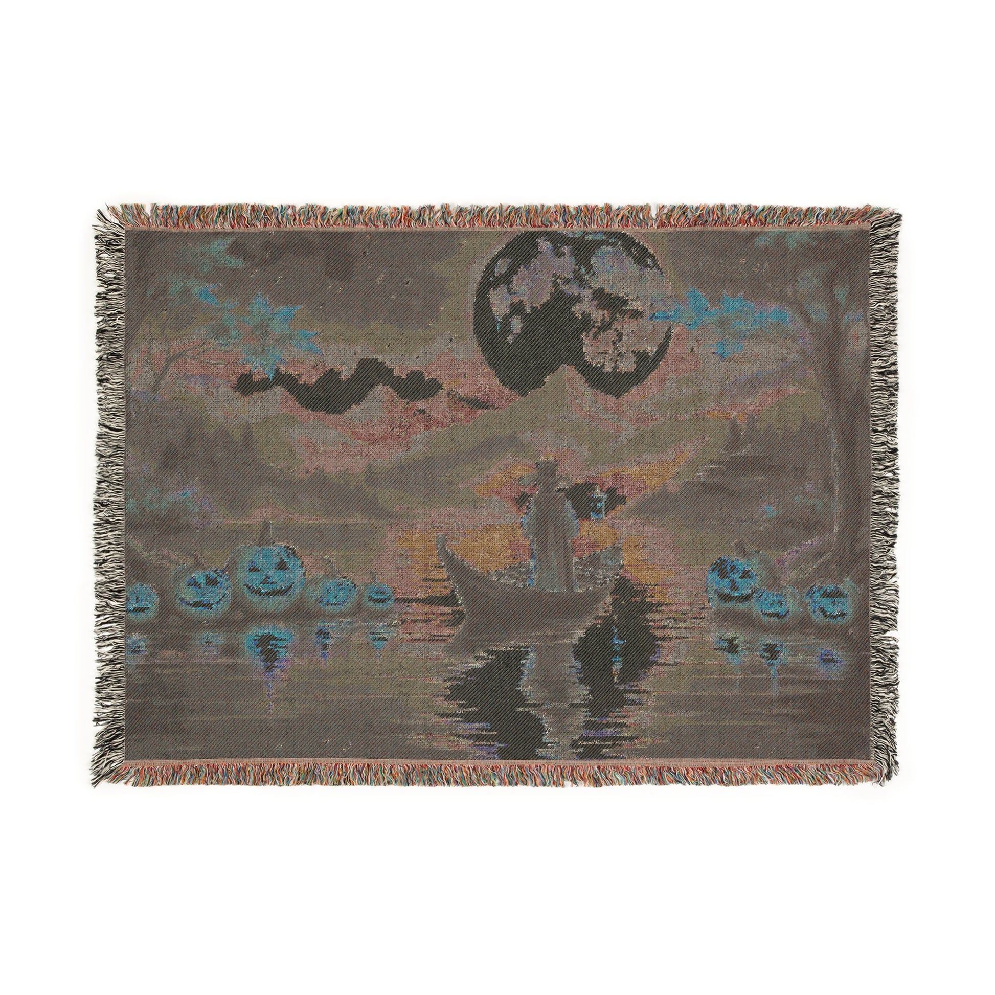 Woven Blanket – Fall Night on Como Lake