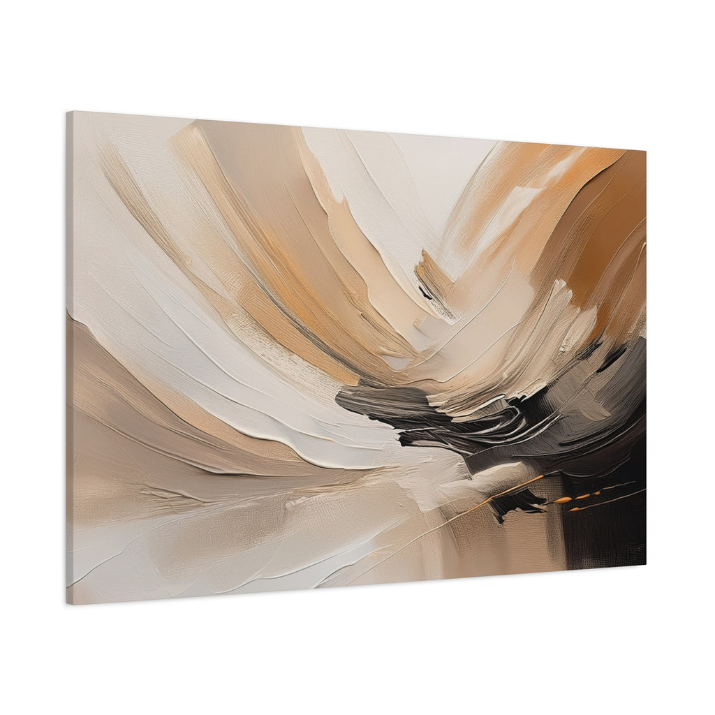Canvas Wall Art – Flowing Beige Abstraction