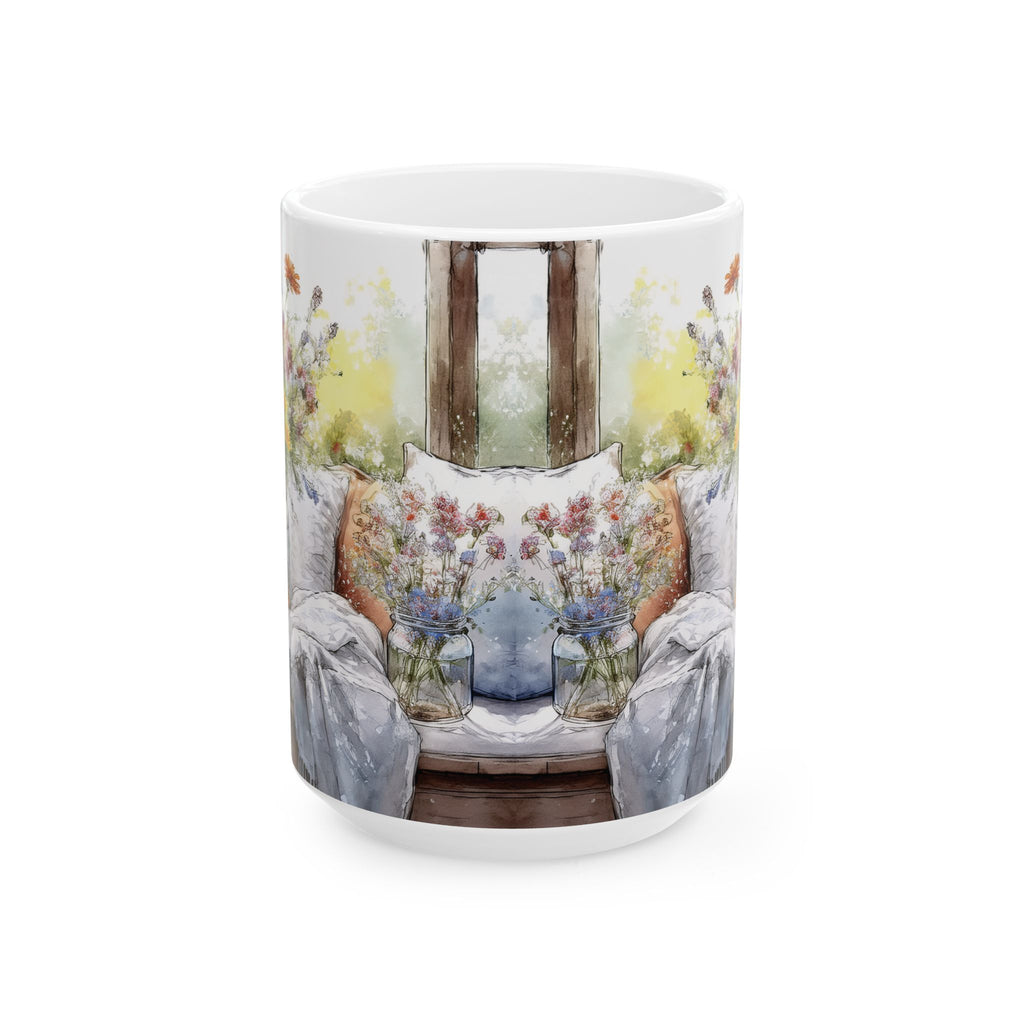 Ceramic Mug - Flowers & Farmhouse Charm