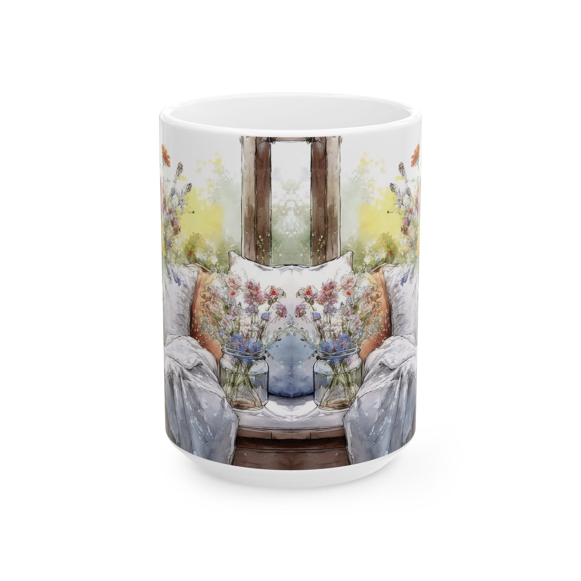 Ceramic Mug - Flowers & Farmhouse Charm