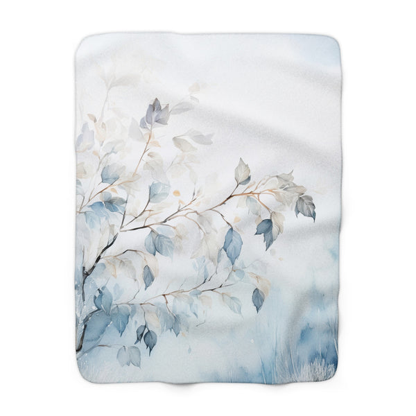 Sherpa Fleece Blanket – Frosted Birch