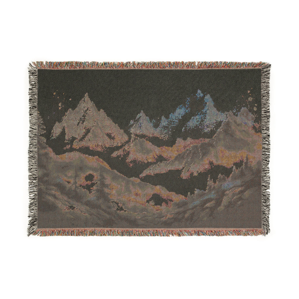 Cotton Woven Blanket - Mountains