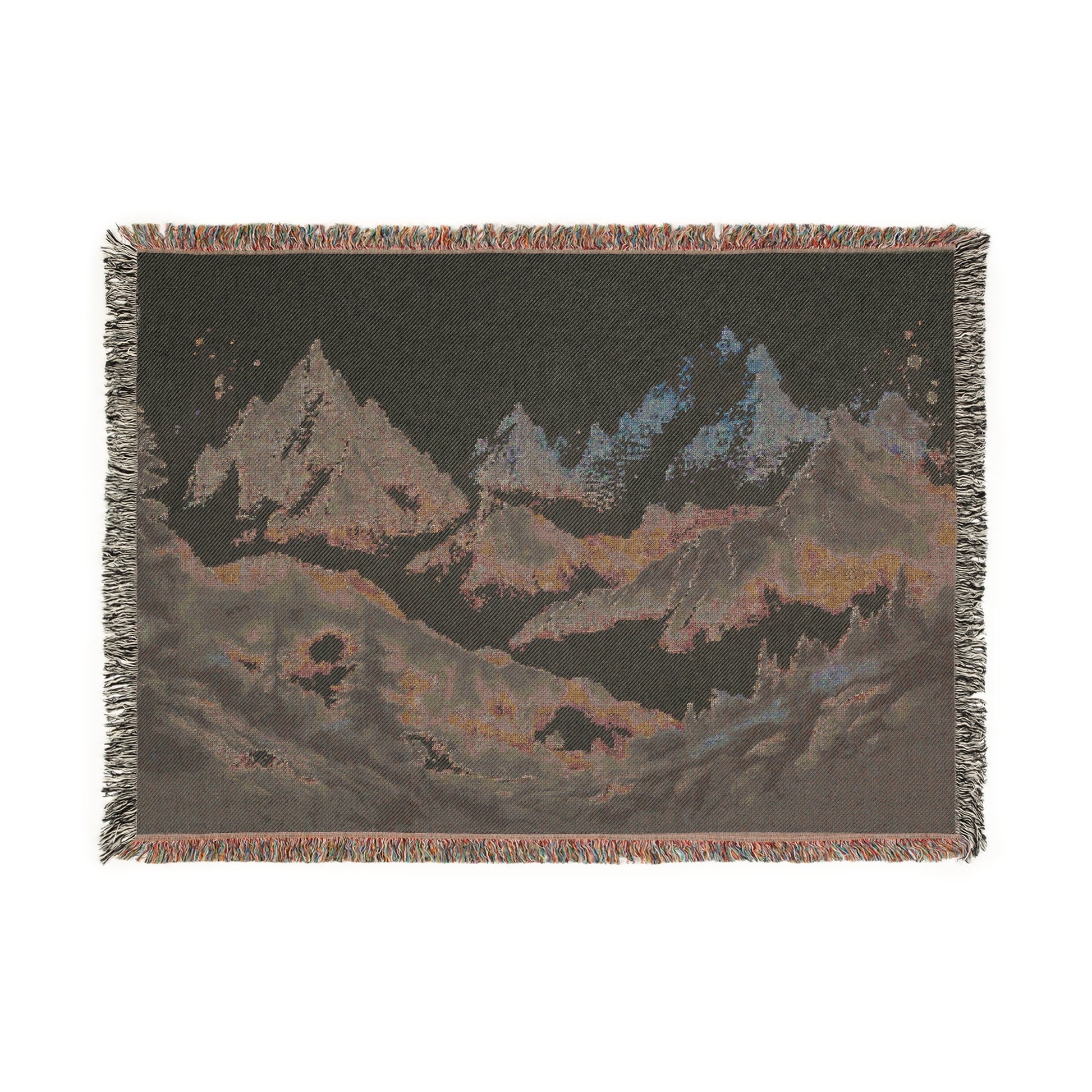 Cotton Woven Blanket - Mountains
