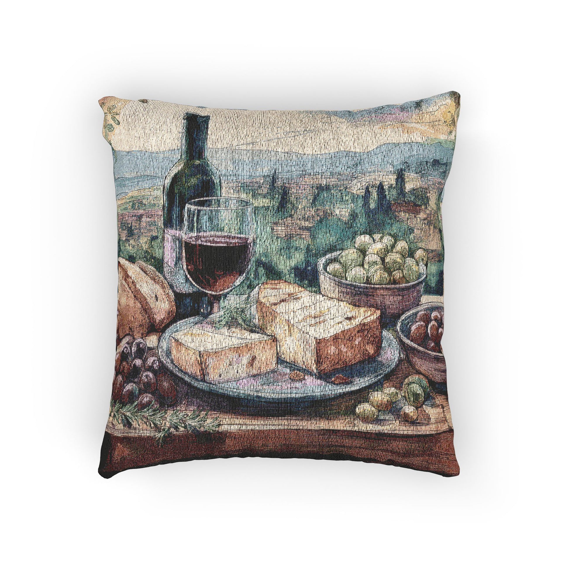 Woven Pillow – Mediterranean Table