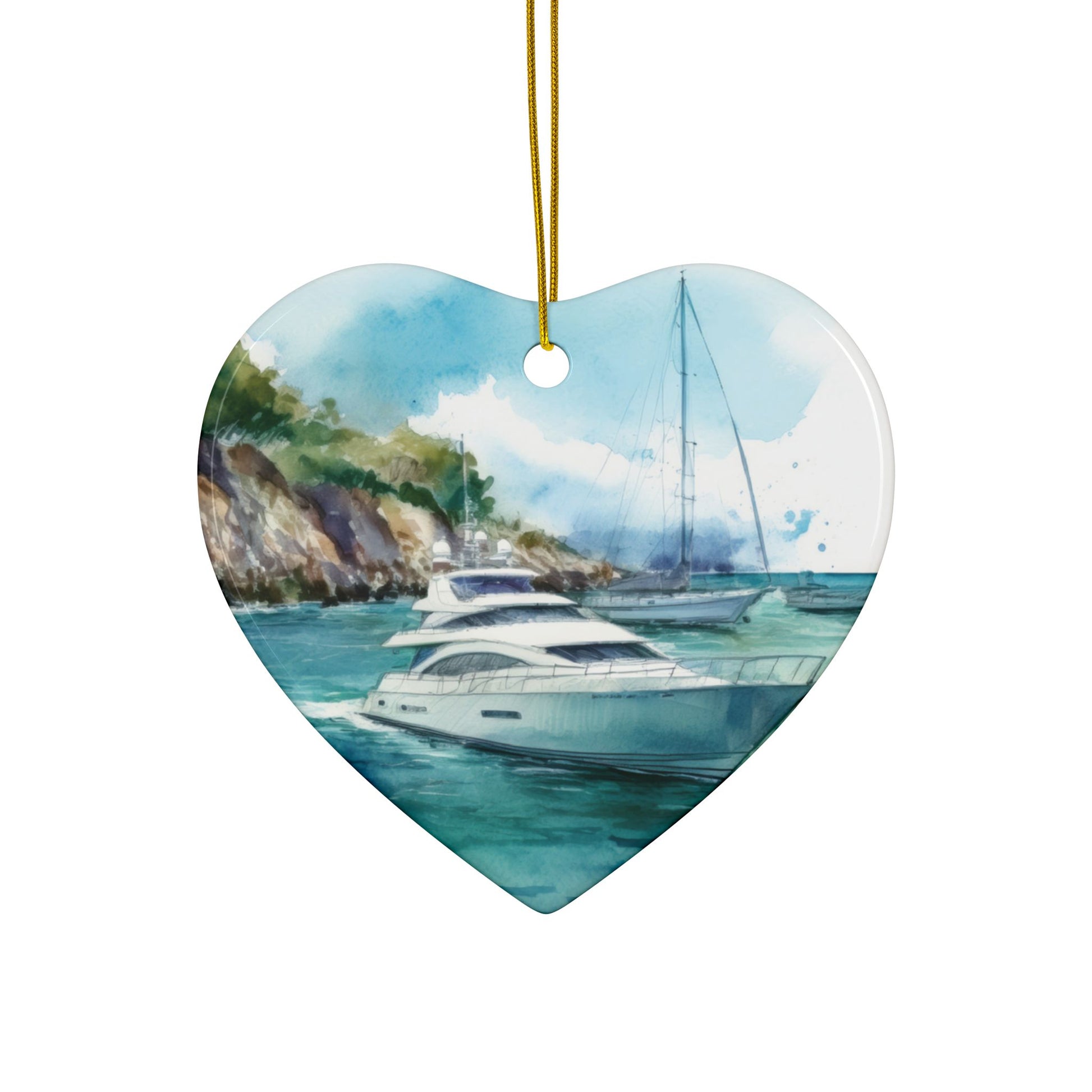Ceramic Ornament – Yacht on the Sea