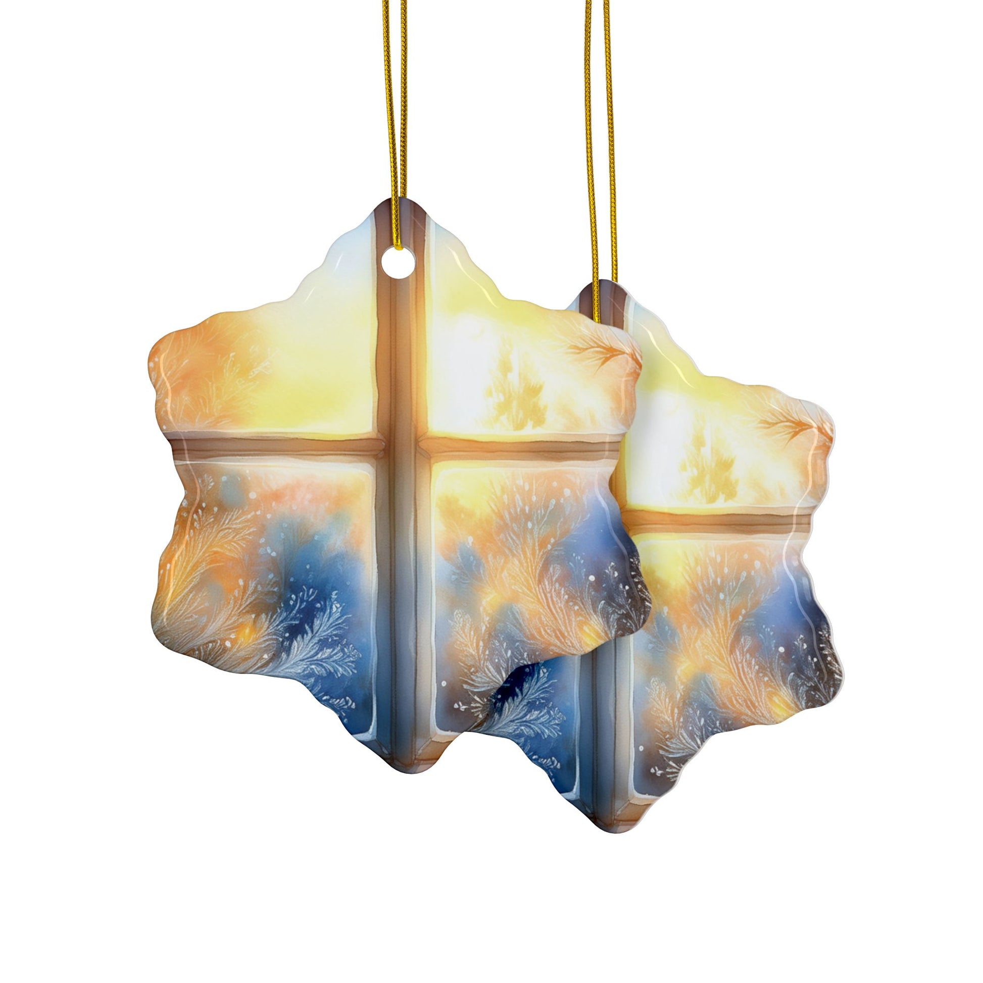 Ceramic Ornament – Peaceful Light & Holiday Blessing
