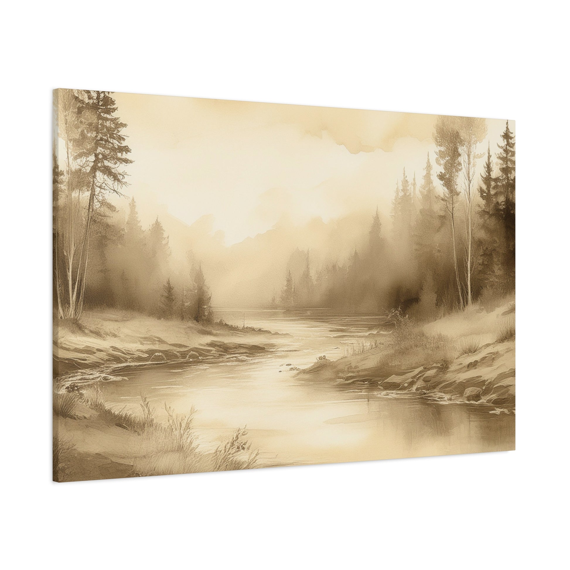 Canvas Wall Art – Tranquil River Morning