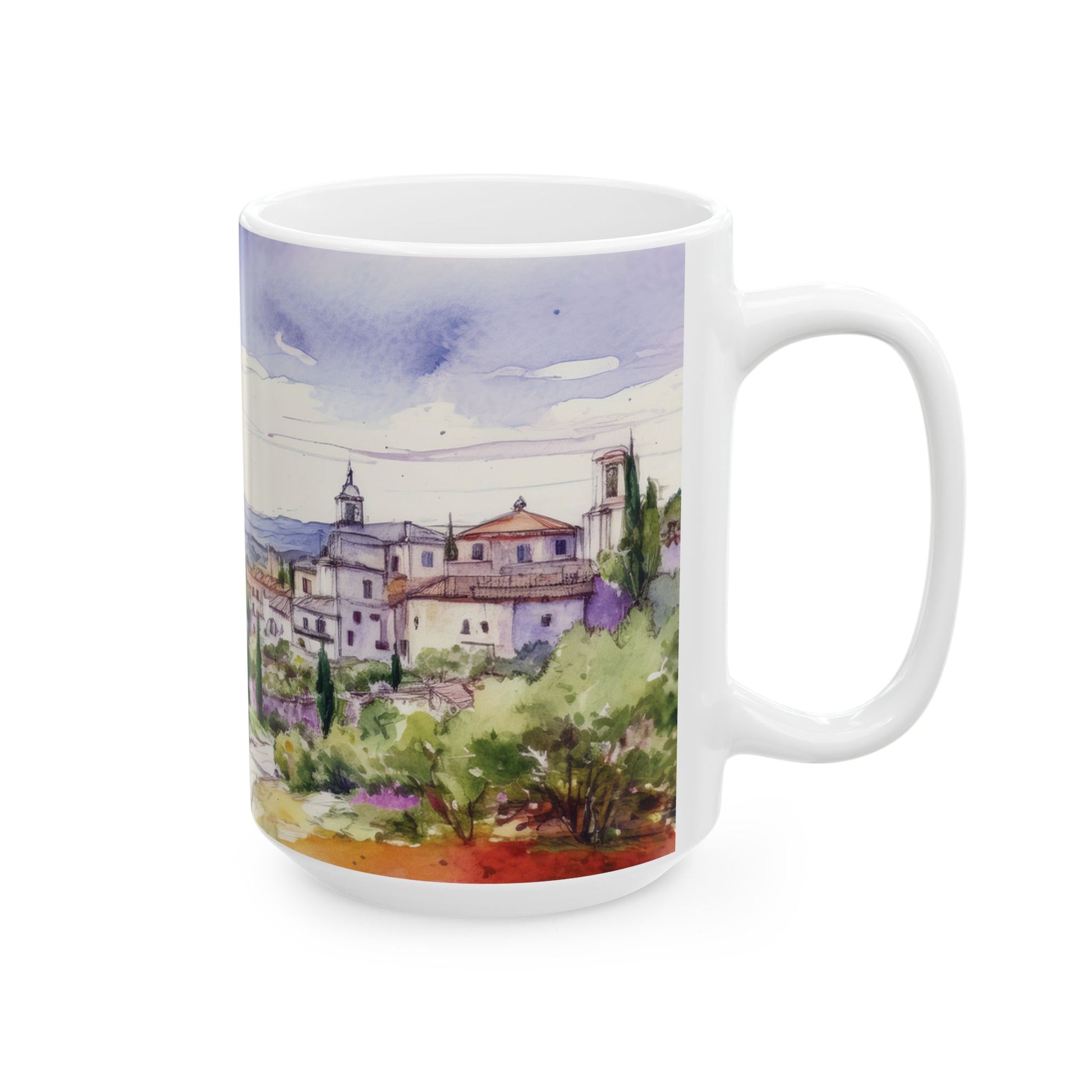 Ceramic Mug – Mediterranean Hilltop