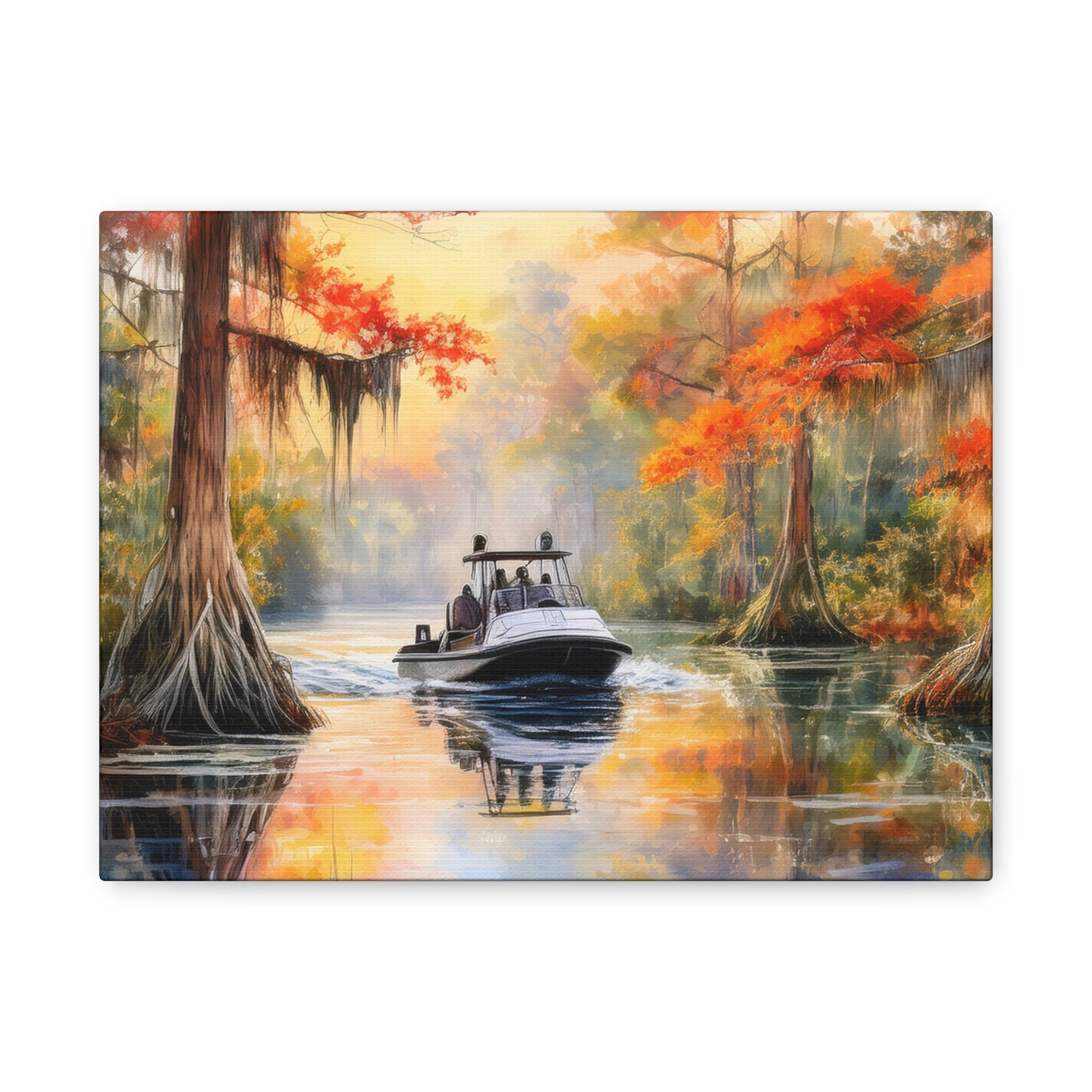 Canvas Wall Art - Golden Bayou Morning