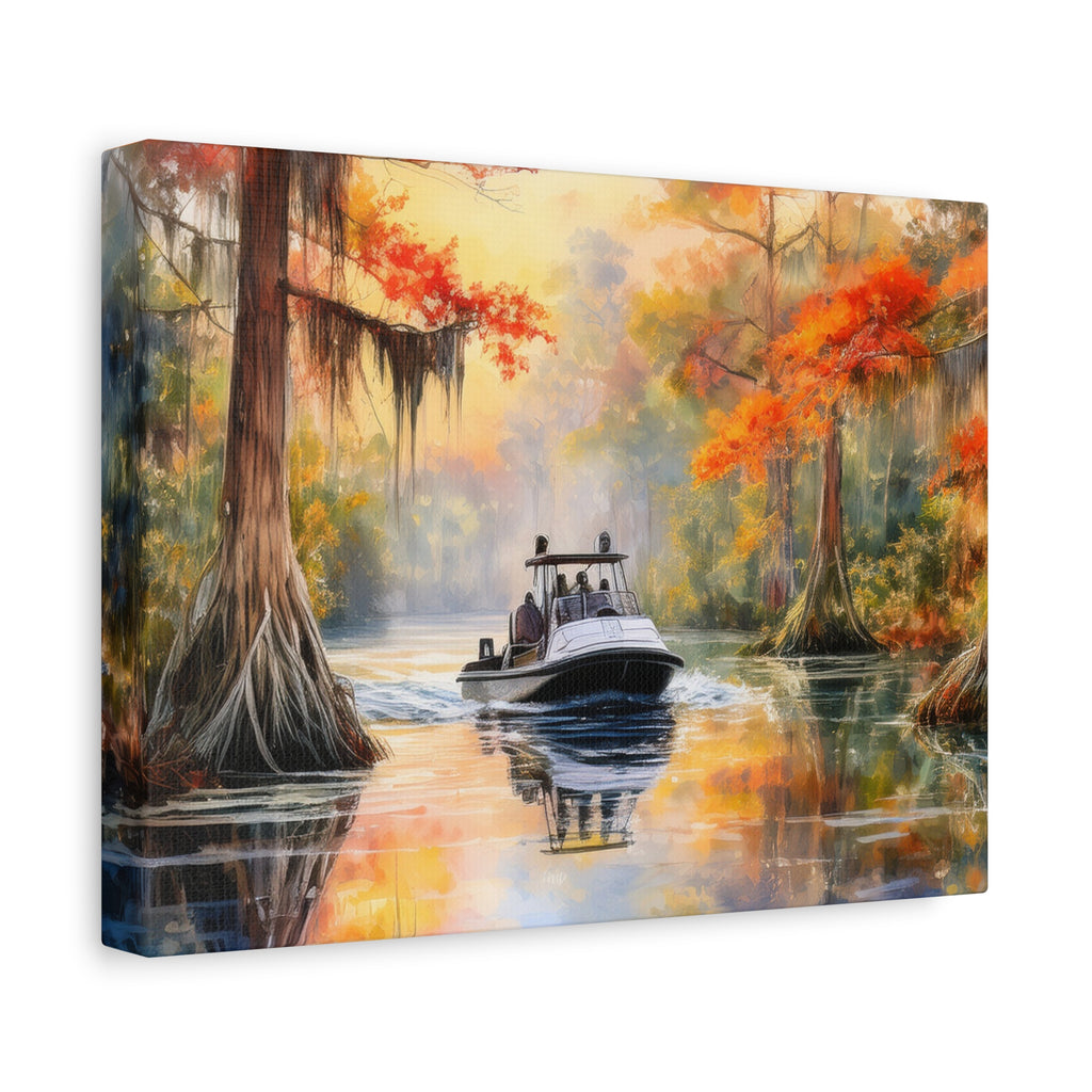 Canvas Wall Art - Golden Bayou Morning