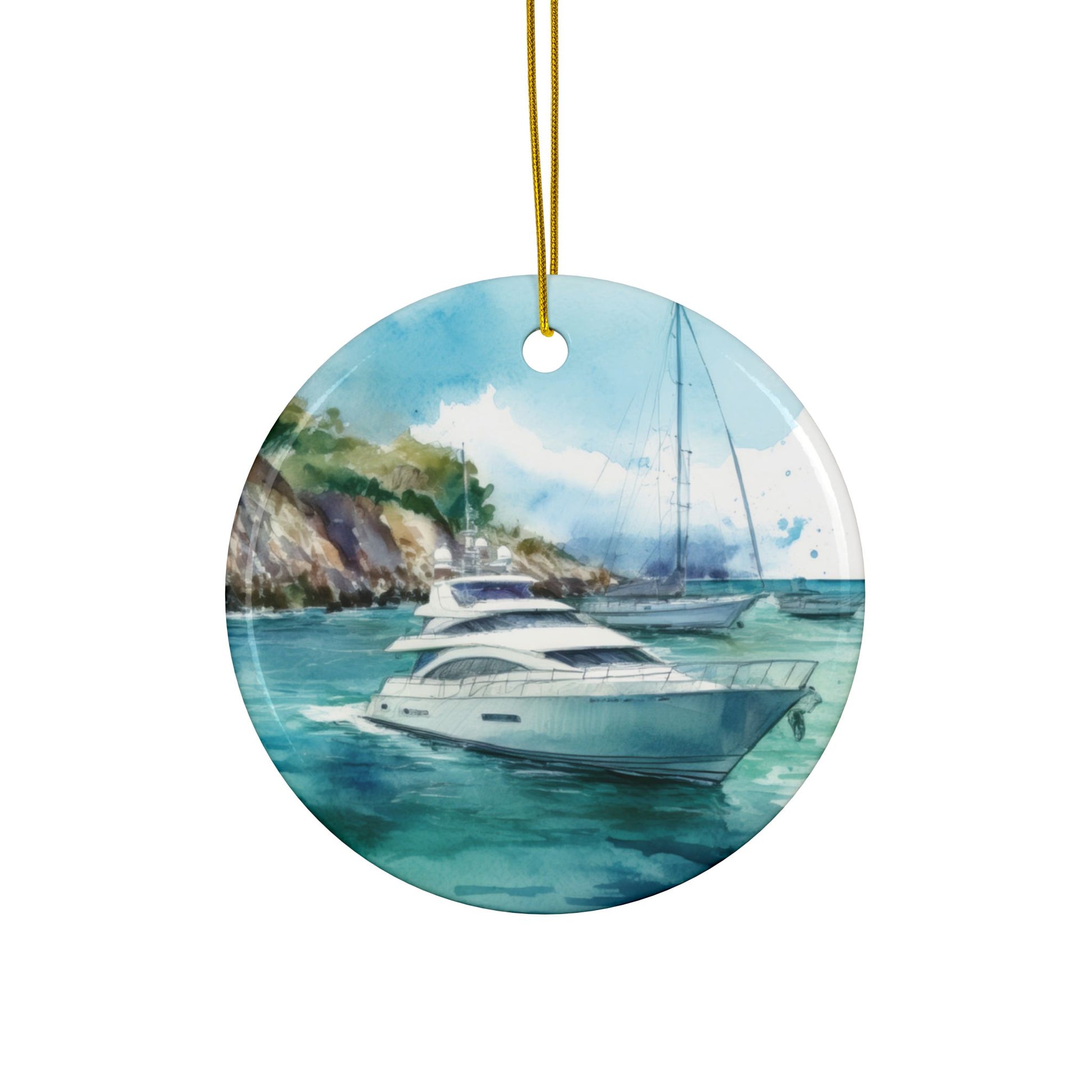 Ceramic Ornament – Yacht on the Sea