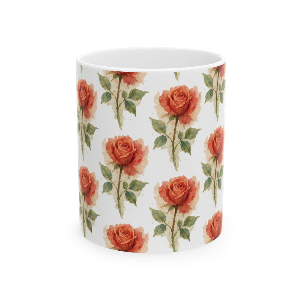 Ceramic Mug - Rust Roses