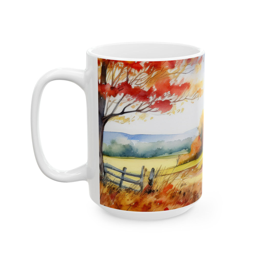 Ceramic Mug – Fall Cottage