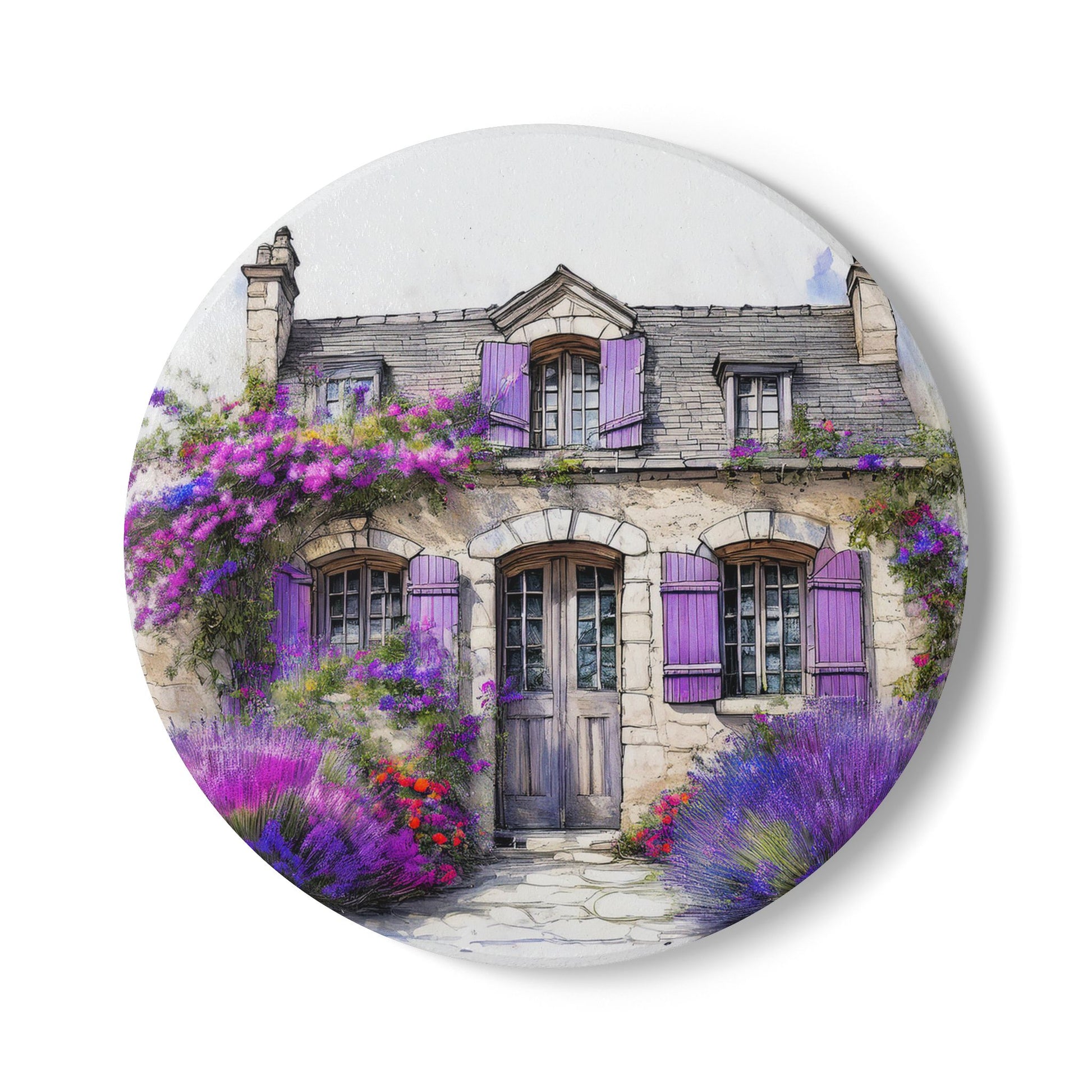 Ceramic Coaster – French Stone Cottage