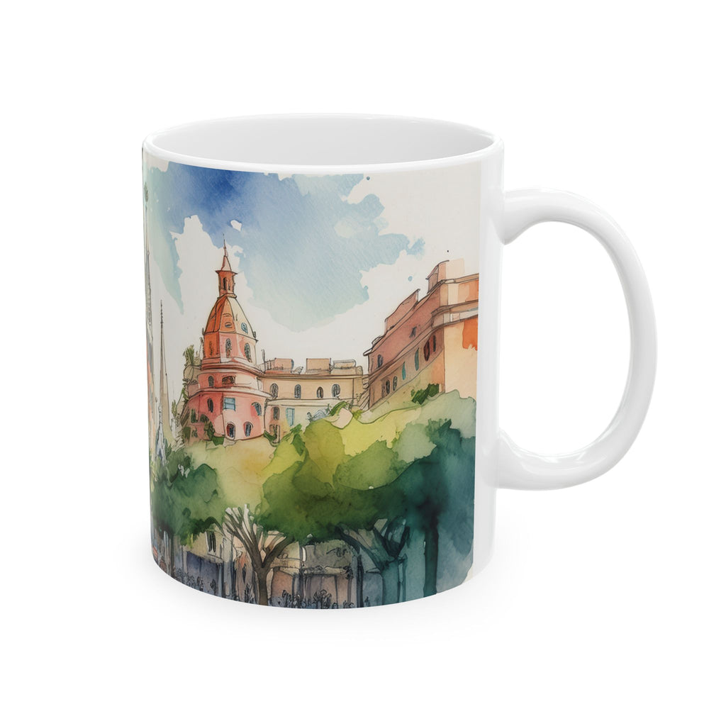 Ceramic Mug – Barcelona Cityscape