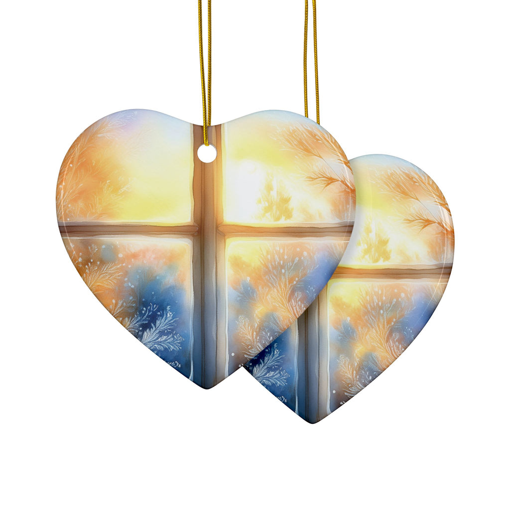 Ceramic Ornament – Peaceful Light & Holiday Blessing