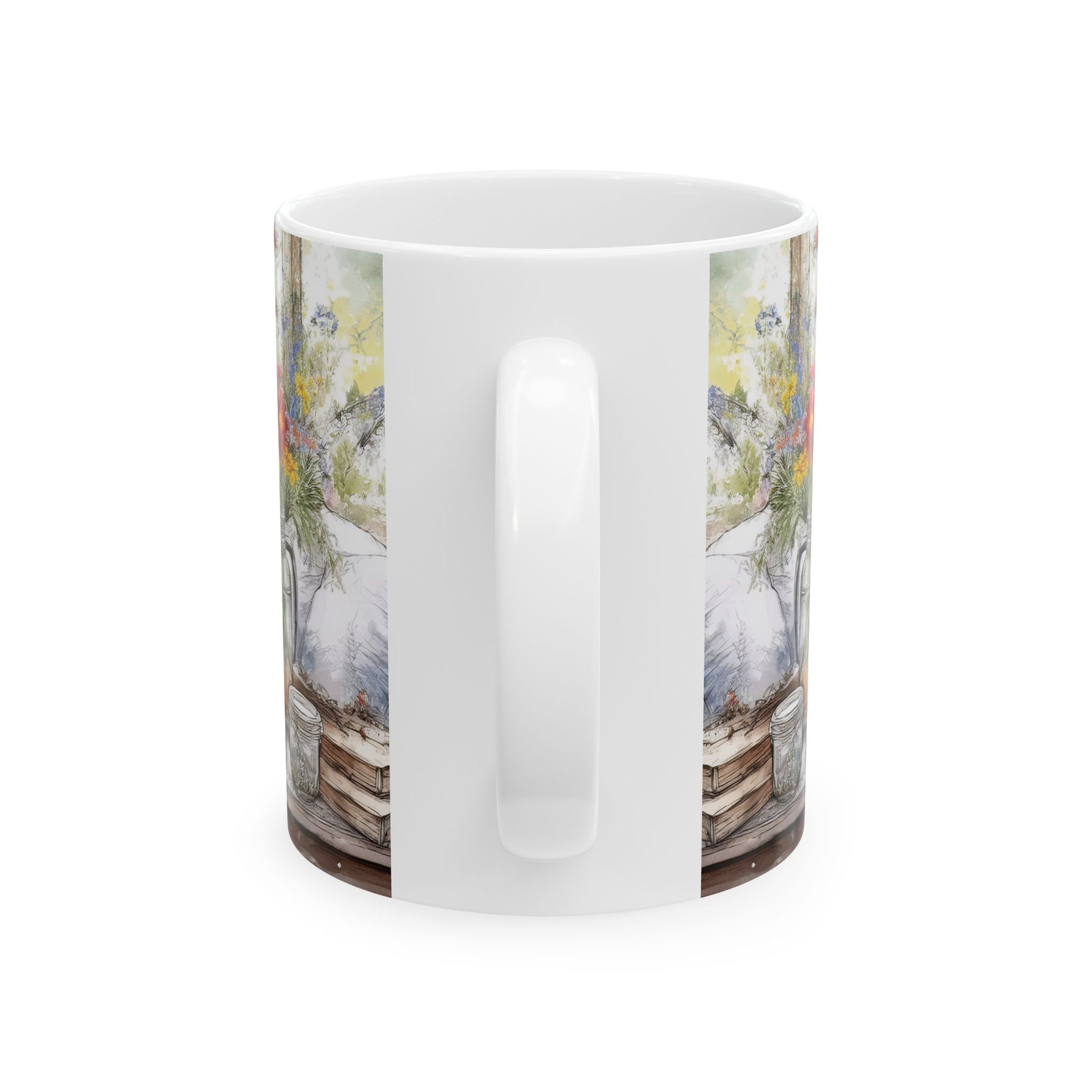 Ceramic Mug - Flowers & Farmhouse Charm