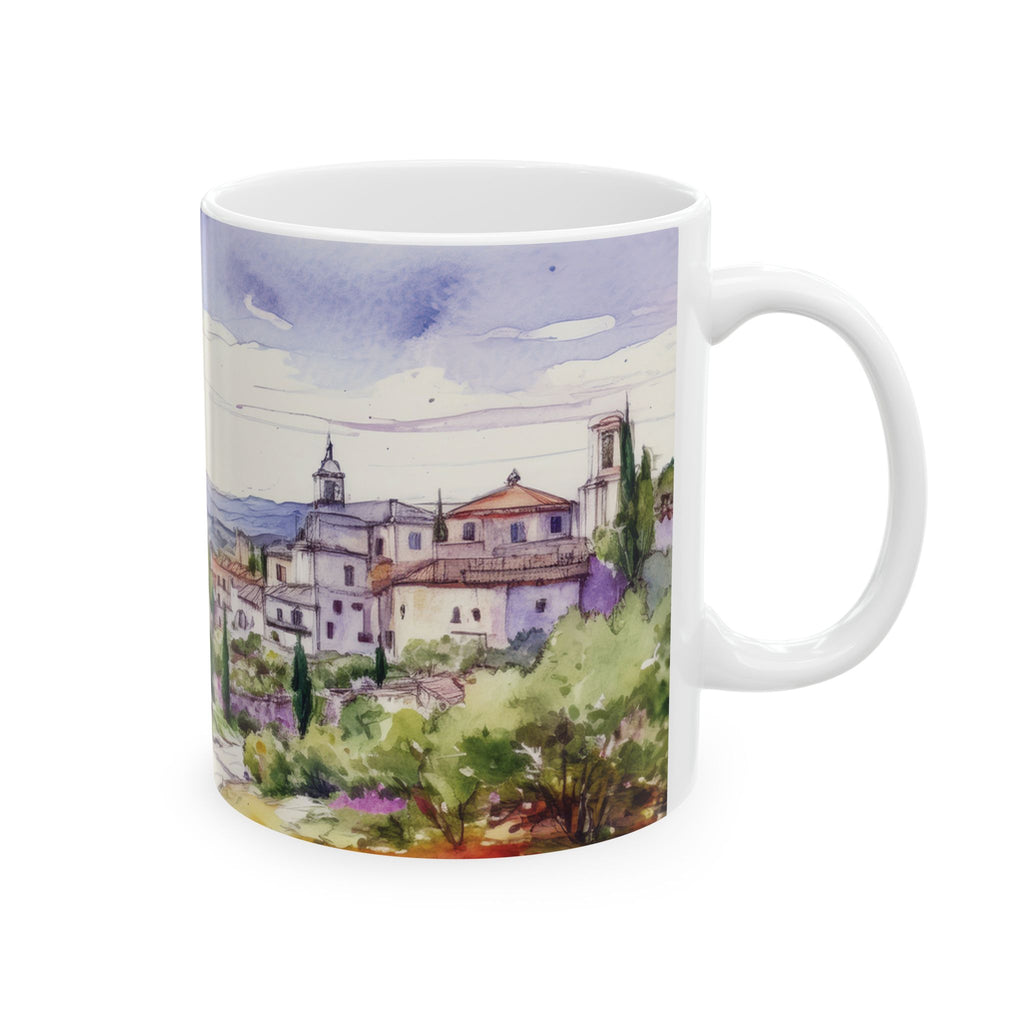 Ceramic Mug – Mediterranean Hilltop
