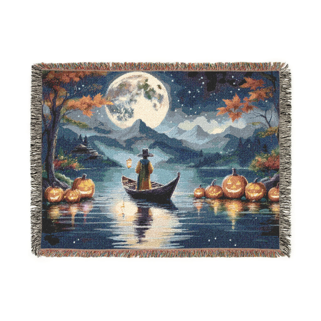 Woven Blanket – Fall Night on Como Lake