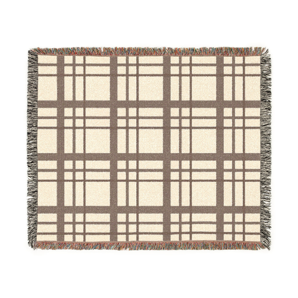 Woven Blanket – Timeless Beige Plaid