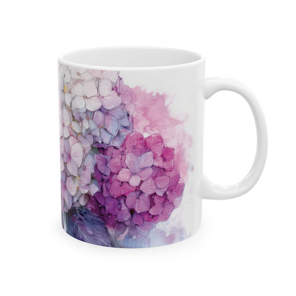 Ceramic Mug – Purple & Pink Hydrangeas