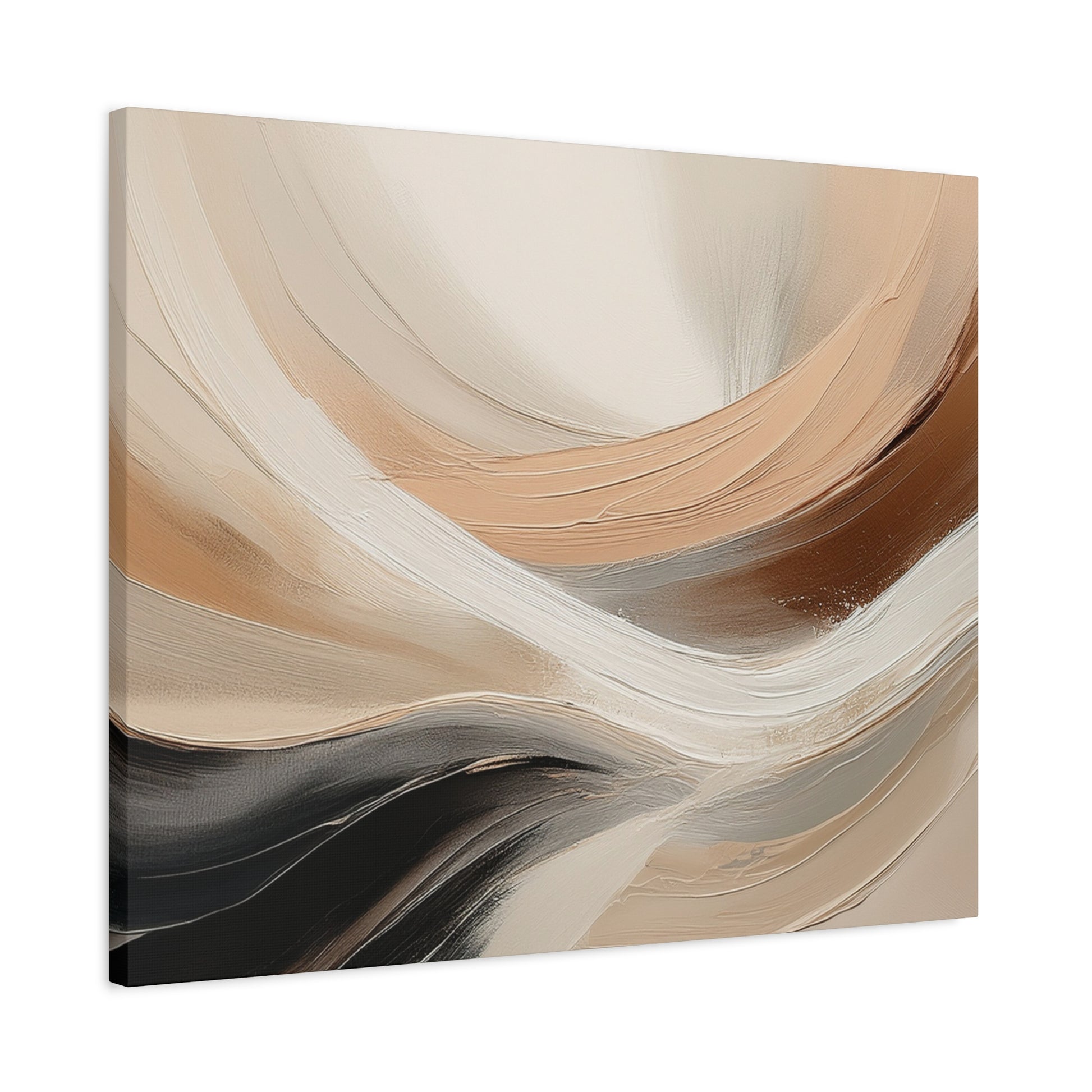 Canvas Wall Art – Modern Beige Waves