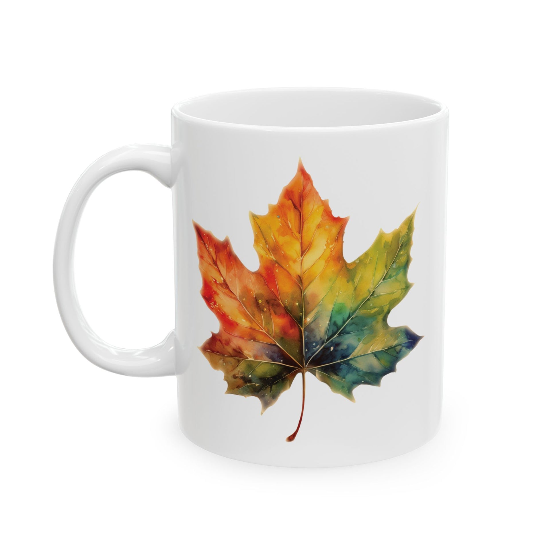 Ceramic Mug - Colorful Maple Leaf
