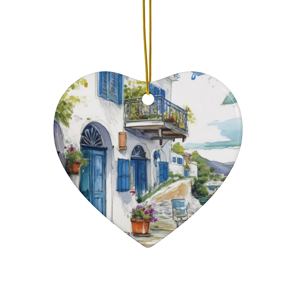 Ceramic Ornament – Mediterranean House