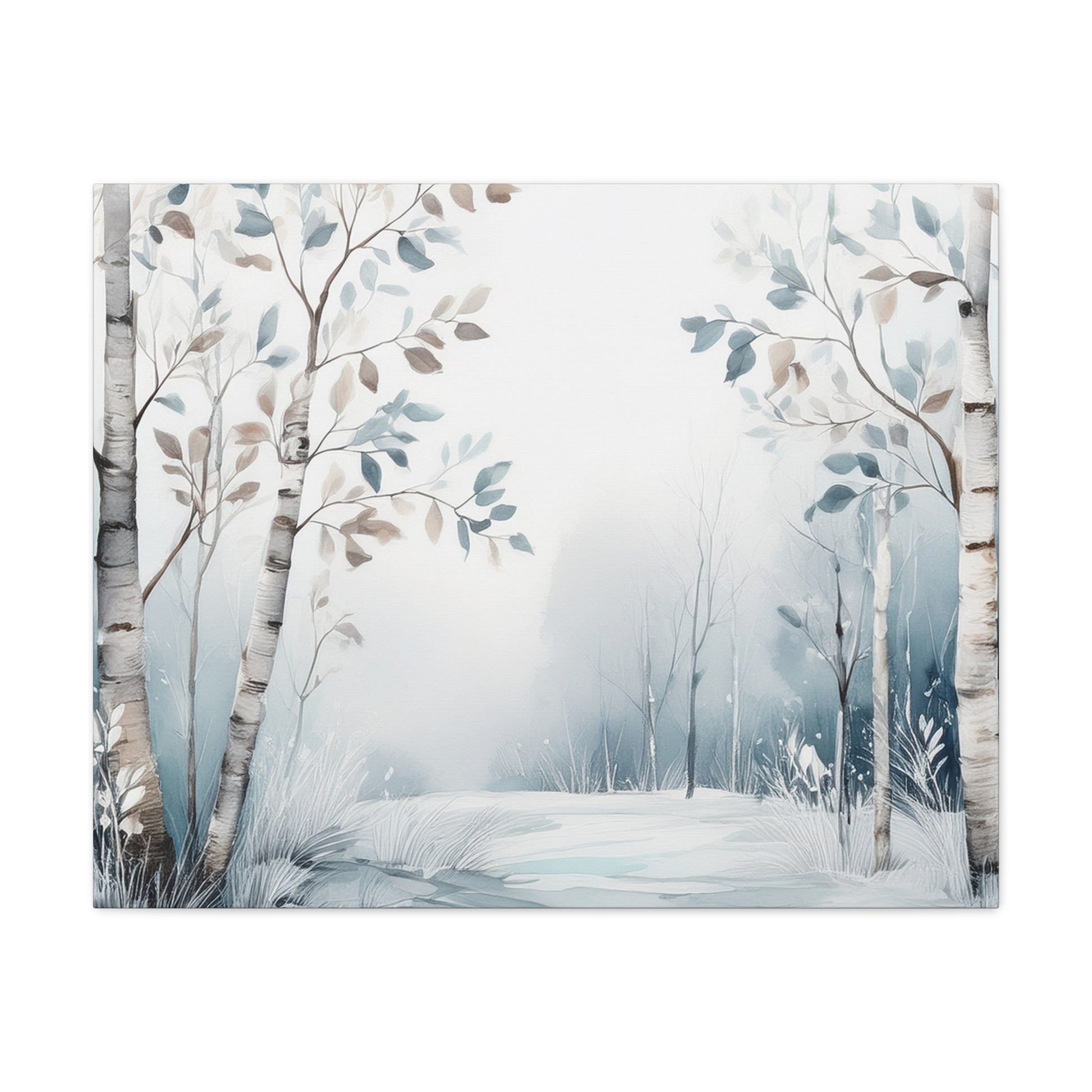Canvas Wall Art – Frosted Birch Meadow