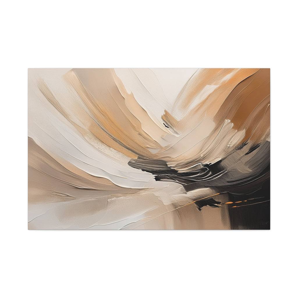Canvas Wall Art – Flowing Beige Abstraction