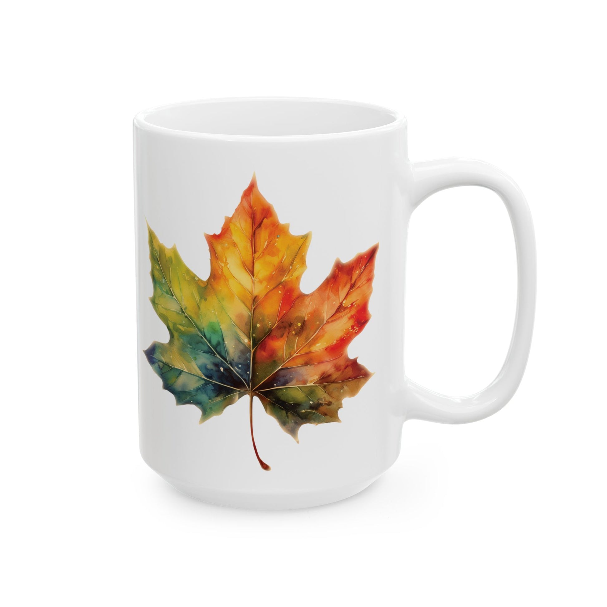 Ceramic Mug - Colorful Maple Leaf
