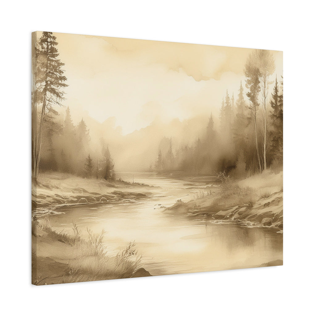 Canvas Wall Art – Tranquil River Morning